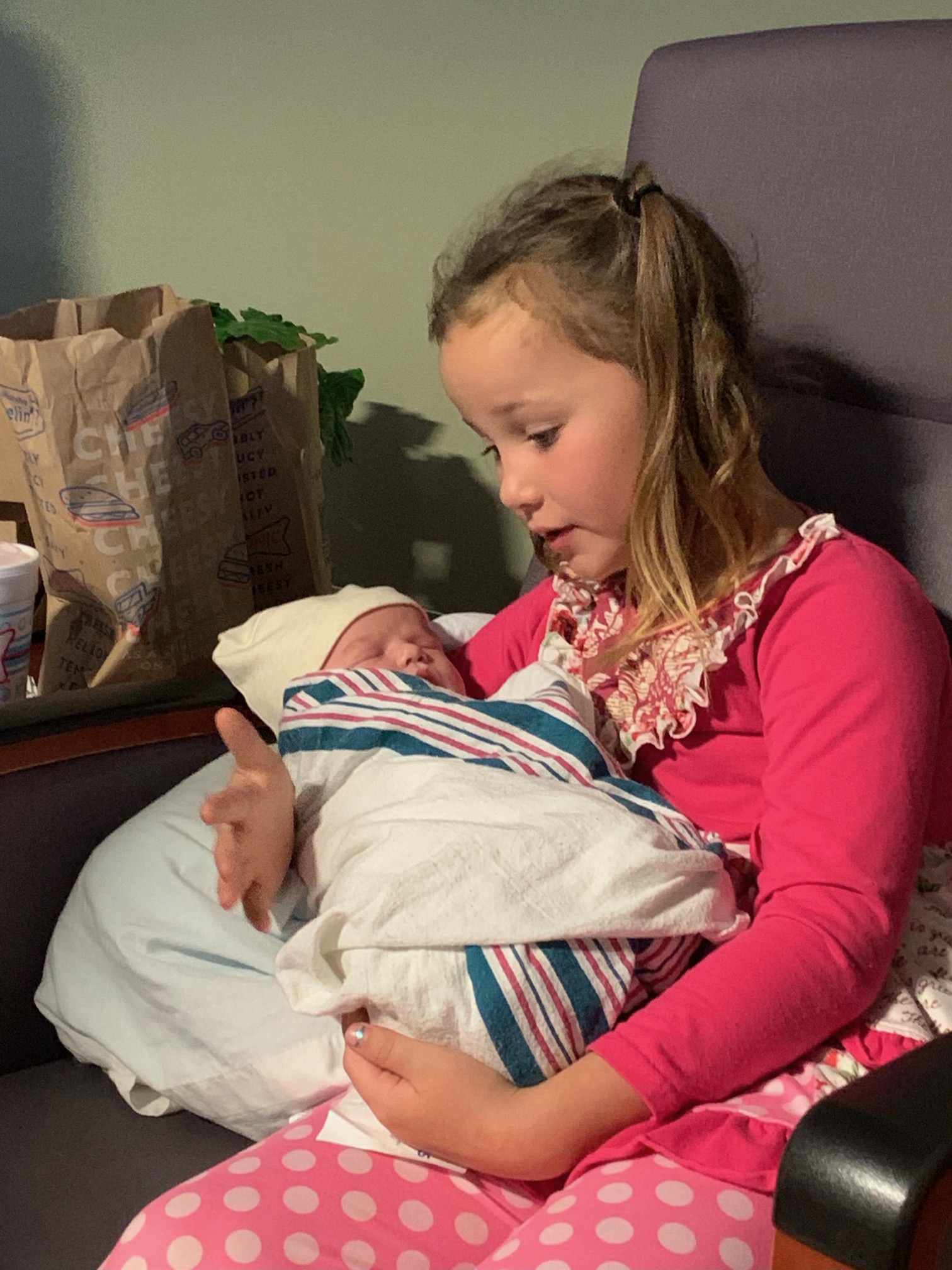 Libby with baby Scout